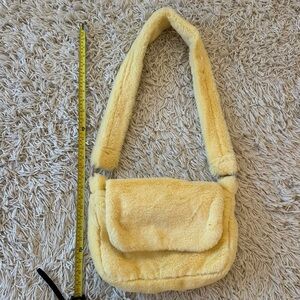 Lolita Jade fluffy messenger Bag in Yellow